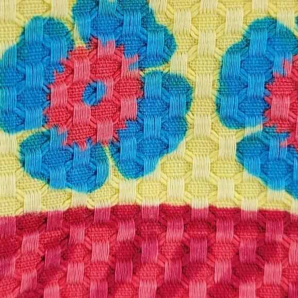 Talbots Dress 14 Pastel Textured Striped Floral Sleeveless Midi Easter Sprint - Picture 3 of 16